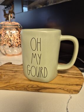 Rae Dunn Sage  "OH MY GOURD" Ceramic Mug